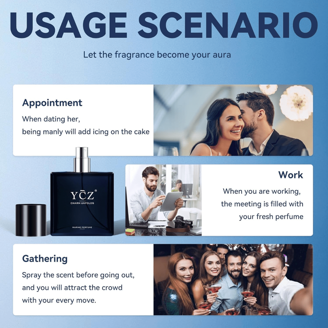 YCZ Cologne Midnight Marine Eau De Parfum