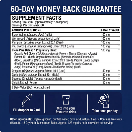 Black Walnut Wormwood Parasite Cleanse — Flatten Your Bloated Stomach in 7 Days or Your Money Back